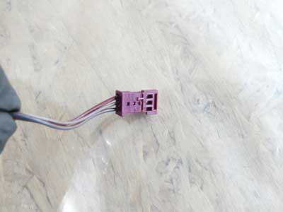 BMW 3 Pole 3 Wire Dark Magenta Connector Plug w/ Pigtail 83770703